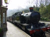 the train arriving at Highley station