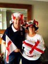 Belinda & William / Bill McBain prepare for the Euro 2012 game