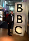 Bill McBain at the BBC Midlands studio
