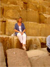 Bev at the base of the pyramid