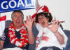 William McBain with sister Belinda McBain - at an England game 23rd June 10