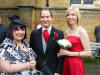 proud mom Shirley, with wedding boy peter himself, and his sister Kirsty