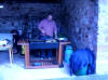 Barrie honing his BBQ skills .....