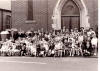 photograph taken outside Short Cross Methodist church - after a Parade Service. date unknown