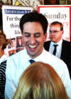 Ed Miliband at Fort Dunlop Birmingham 21 July 2011 with William McBain