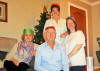 Elsie Harvey, William (Bill) McBain, Nicki Bainbridge, Belinda Joy McBain - Christmas Day 2011