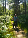 William (Bill) McBain walking in Bluebell Wood over the Clent Hills 3 June 2001