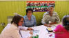 Nicki Bainbridge; Belinda McBain ; William (Bill) McBain at a quiz on 10th July 2011