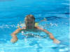 cooling off in the Villa's pool