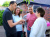 technology in action - 4 of us trying [not very well] to coordinate our bluetooth stuff . . . . !!