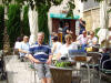 relaxing in our favourite street cafe in the village of Pollensa