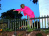 Lynne, recycling her water . . . .