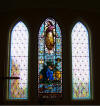 the beautiful stained glass of Short Cross